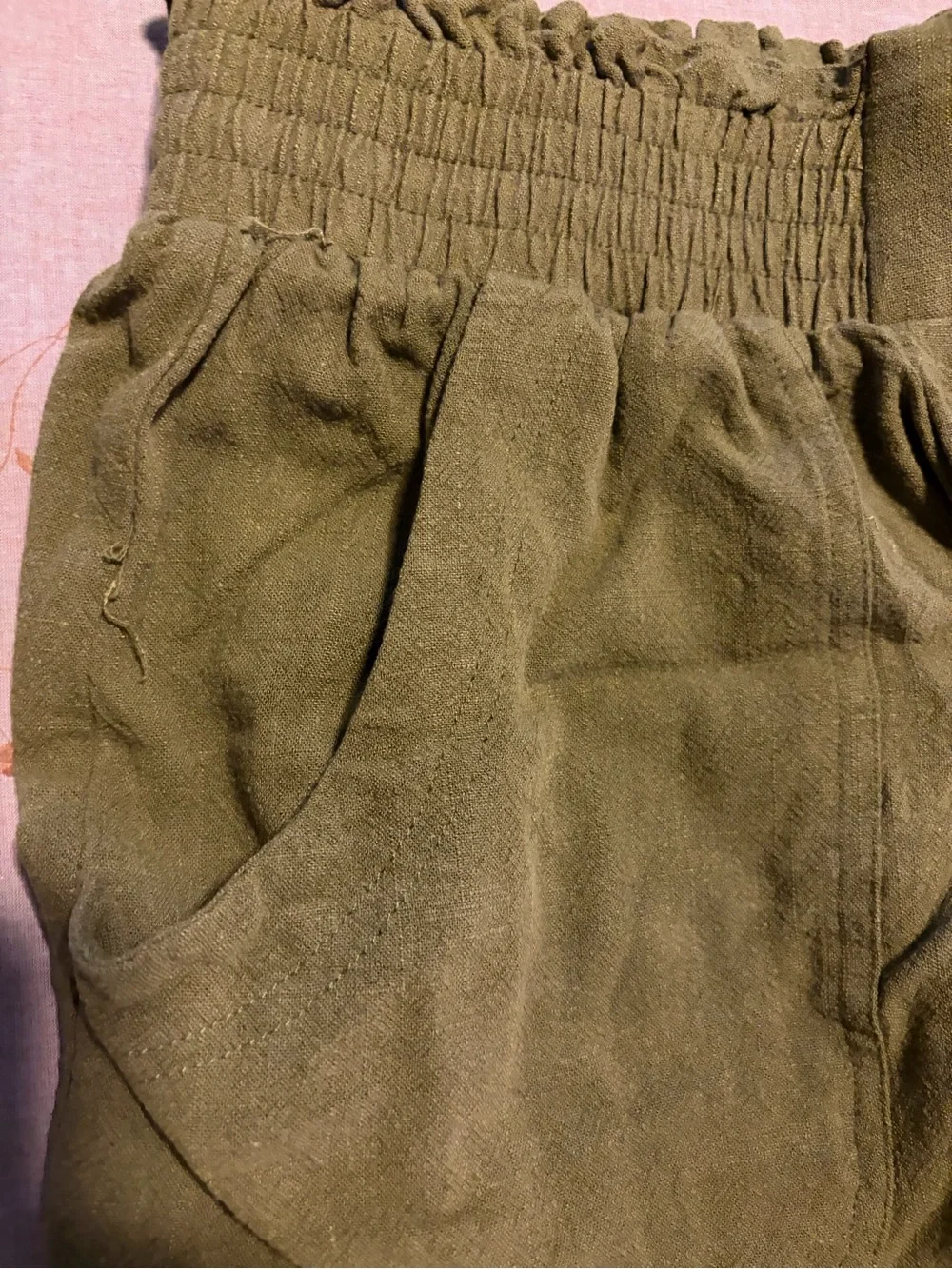 Automet Olive Green Two-Piece Tank Top and Shorts Set